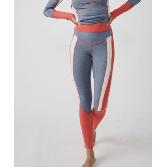 Free People Pants - Free People FP Movement Undercover soft Leggings Blueberry Combo L NWT perfect